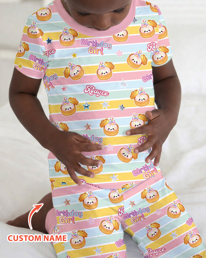 CUSTOM Template Bamboo Two Piece Short Sleeve Pyjamas Set