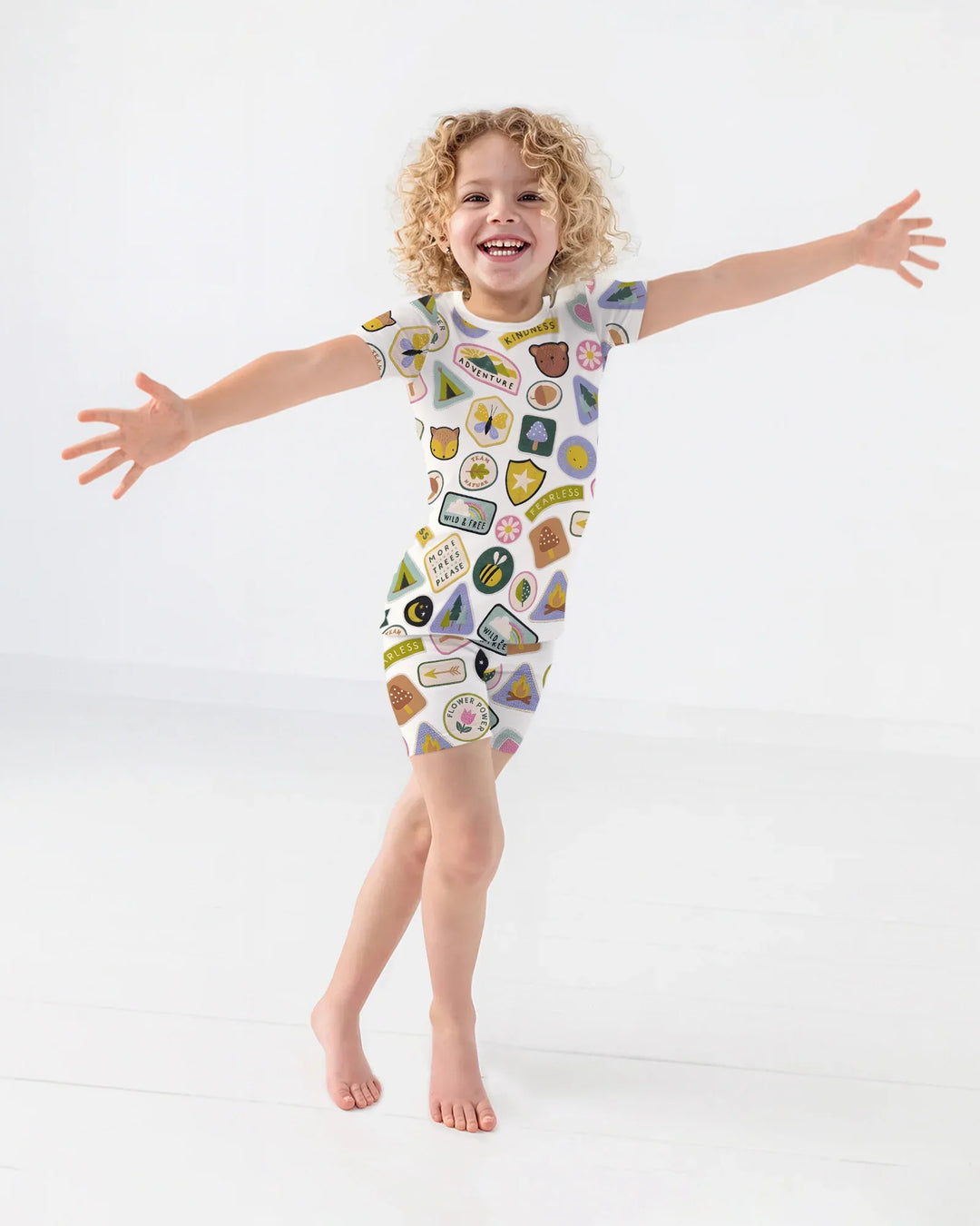 Little Explorer Bamboo Two Piece Short Sleeve Shorts Pajama Set