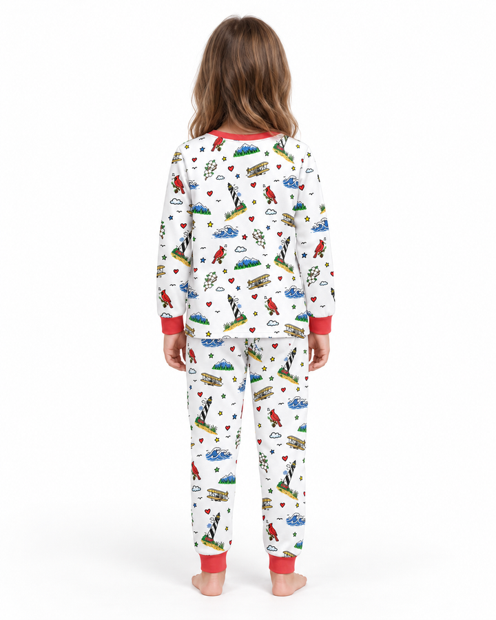Someone in North Carolina Loves Me Bamboo Two Piece Long Sleeve Pajama Set