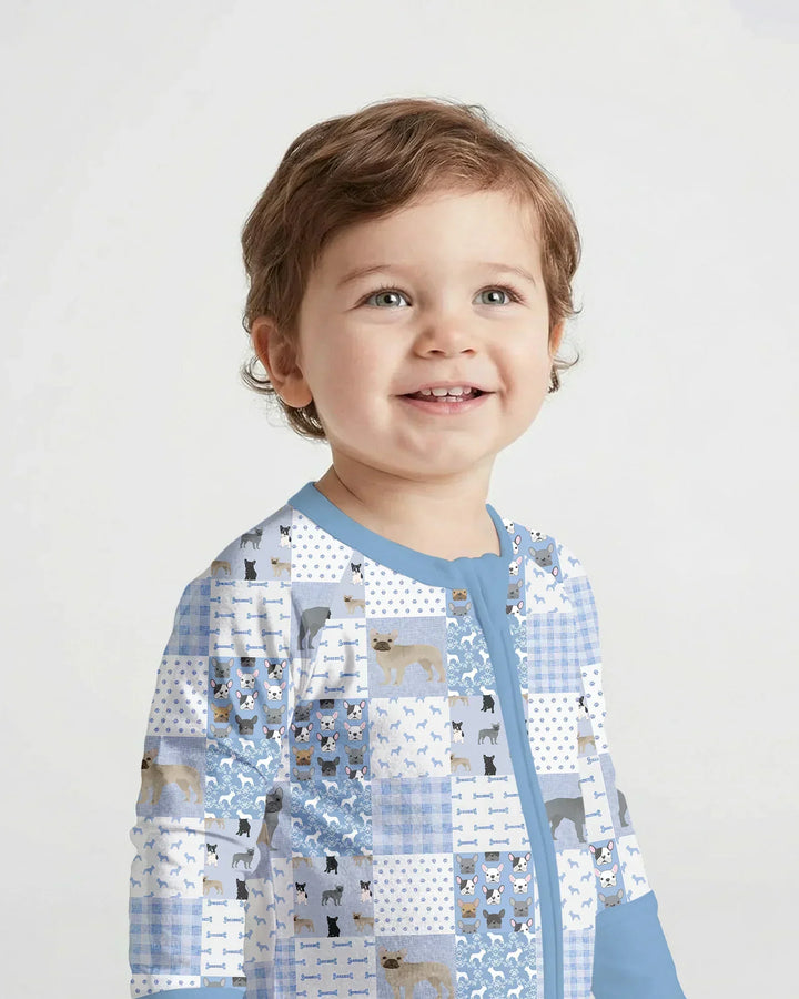 Frenchies Patchwork Family Matching Bamboo Convertible Zippy