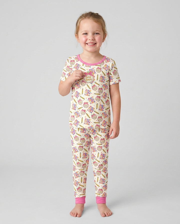 CUSTOM Template Bamboo Two Piece Short Sleeve Pyjamas Set