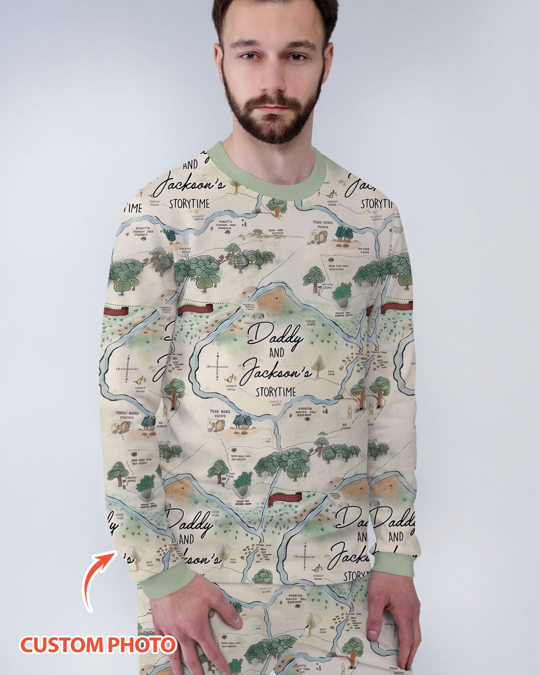 Mommy Daddy And Me Bedtime Story Family Matching Bamboo Men's Pajama Set