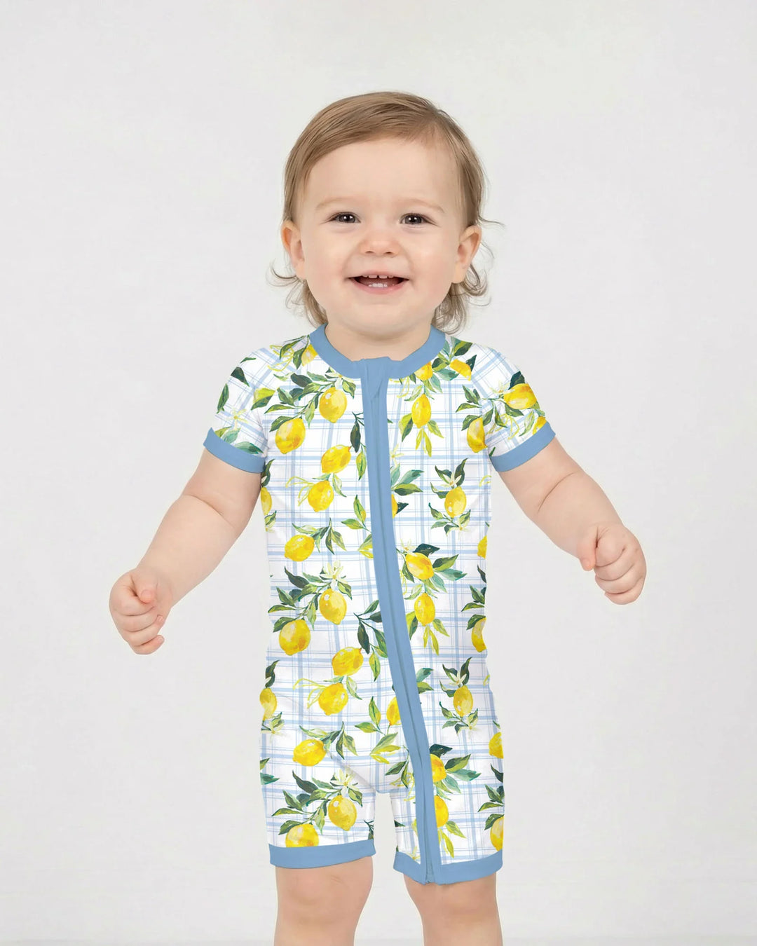 Mediterranean Lemons Family Matching Bamboo Shorty Zippy