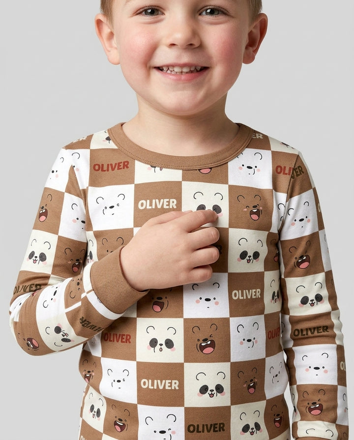 I Am Baby Bears Bamboo Two Piece Long Sleeve Pajama Set