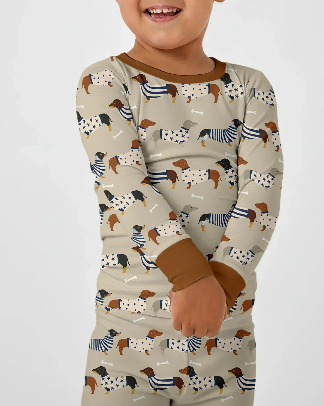 Cute Wieners Bamboo Two Piece Long Sleeve Pajama Set