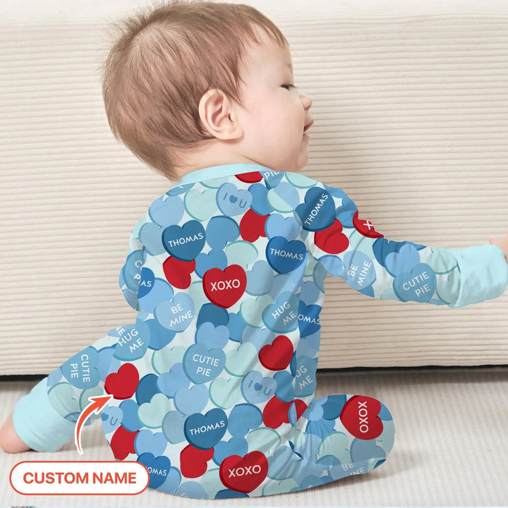 Valentine Candy Crush Family Matching Bamboo Convertible Zippy