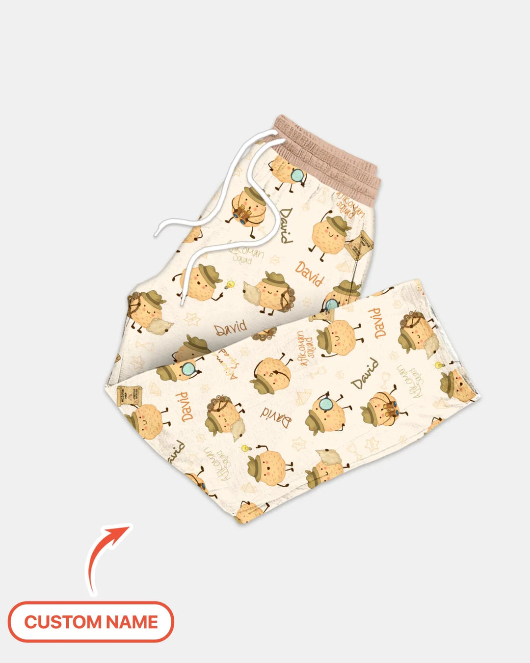 Custom Name Passover Afikoman Bamboo Men's Pajama Set