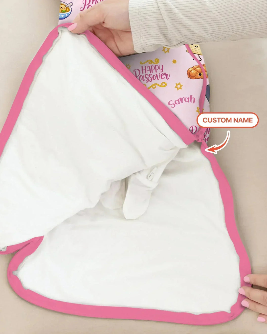 Custom name "Pesach Sameach" Bamboo Sleep Bag