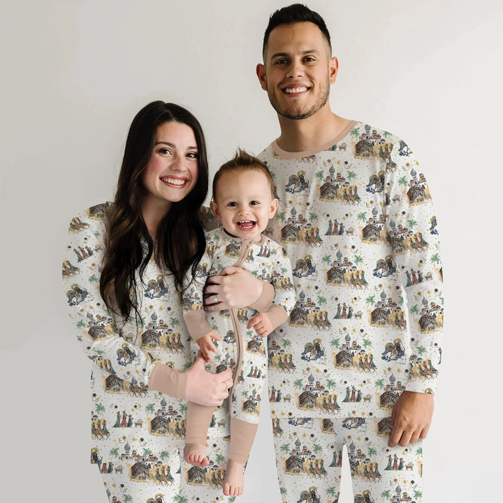 Nativity Christmas Family Matching Family Bamboo Women Pajama Set