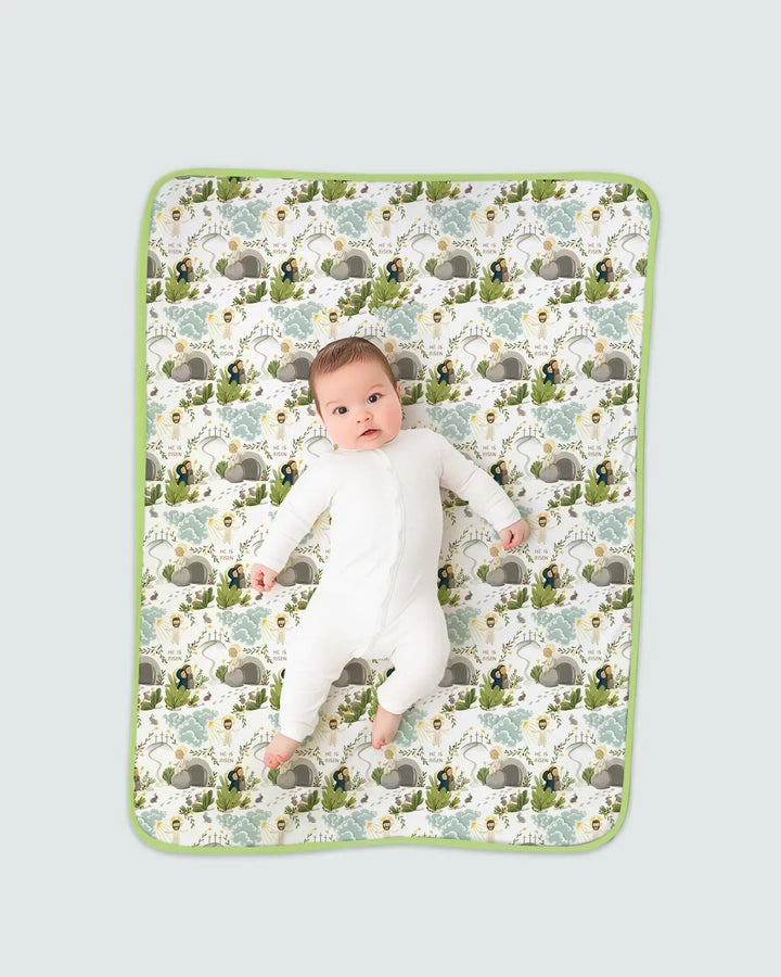 Matthew 28:1–8 He Is Risen Bamboo Blanket