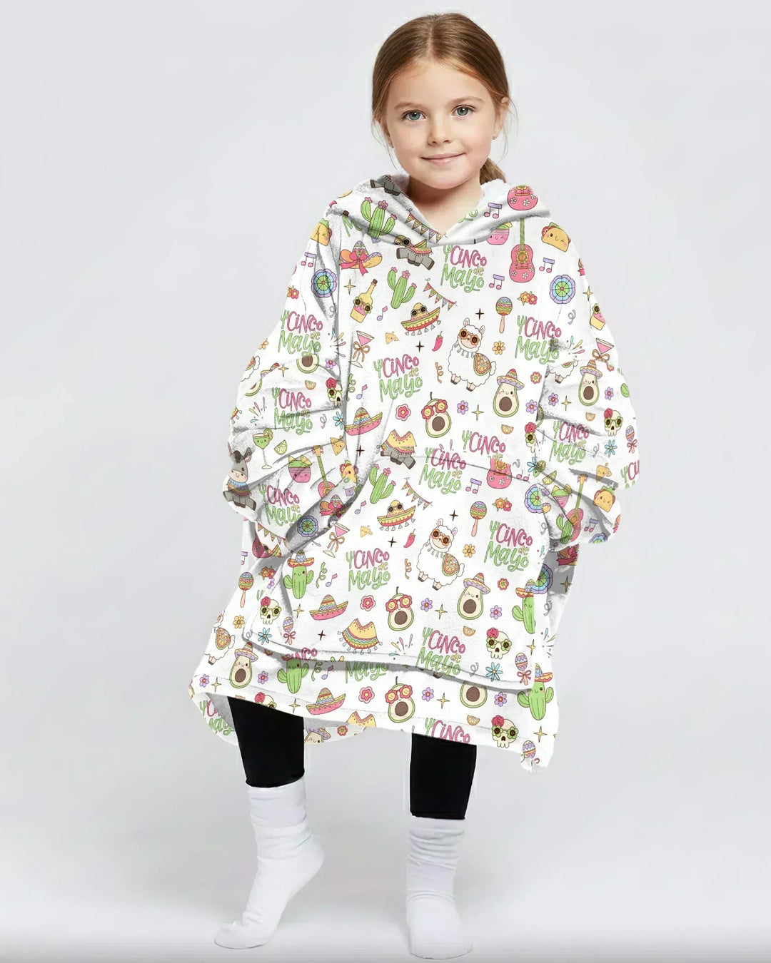 Cinco de Mayo Fiesta Wearable Bamboo Blanket Hoodie