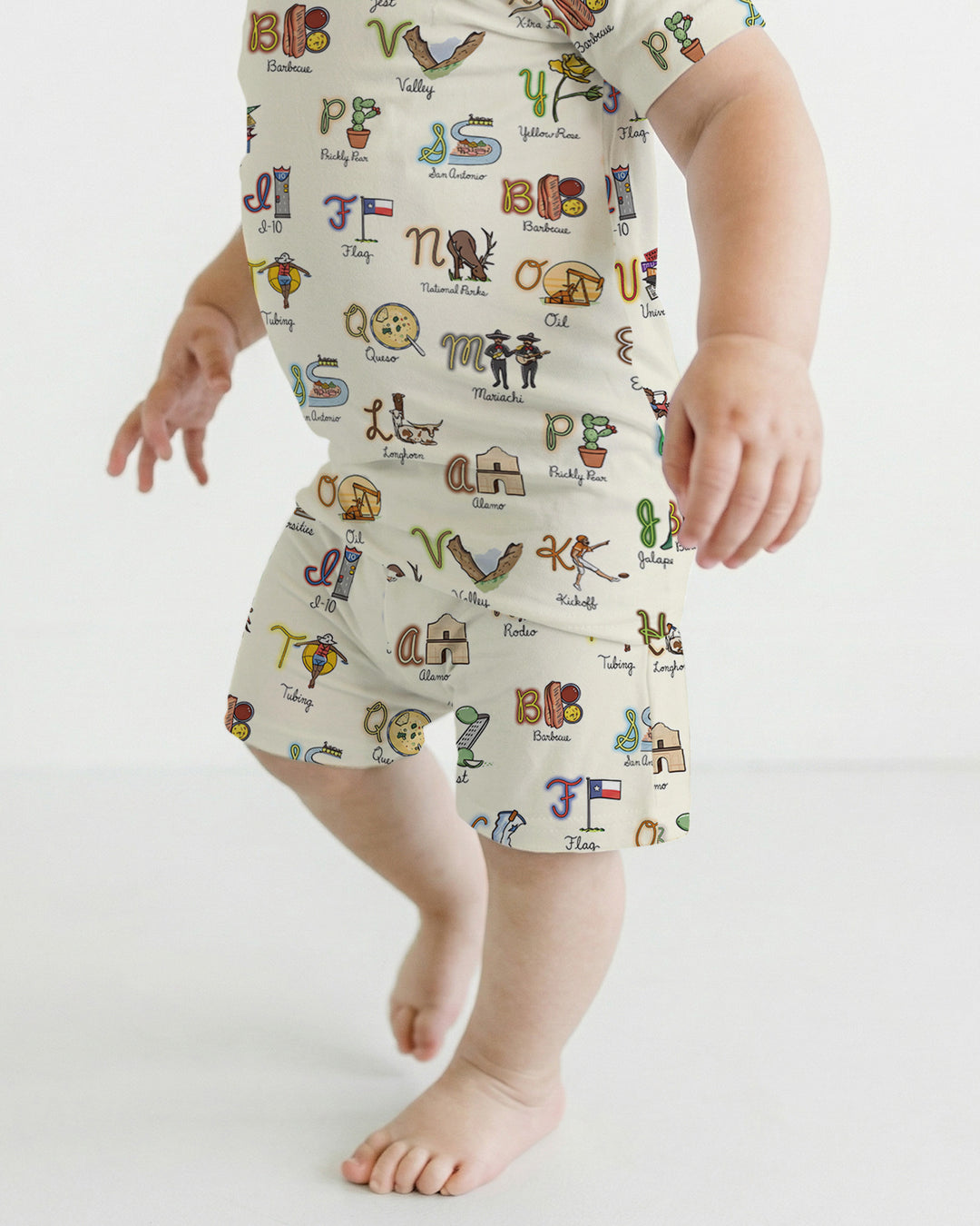 Template Bamboo Two Piece Short Sleeve Shorts Pyjamas Set