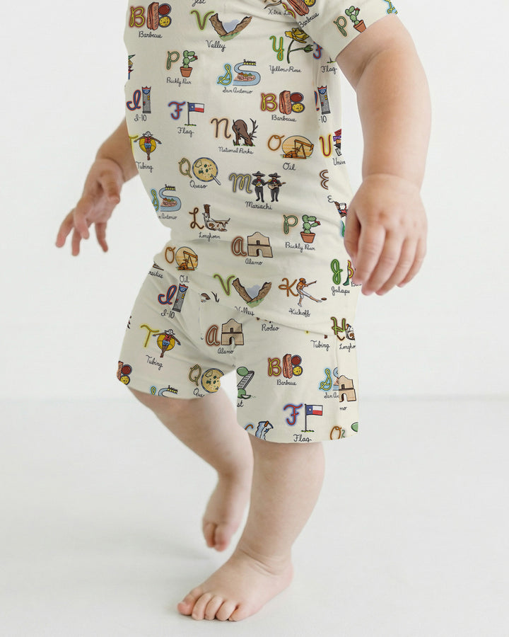 Template Bamboo Two Piece Short Sleeve Shorts Pyjamas Set