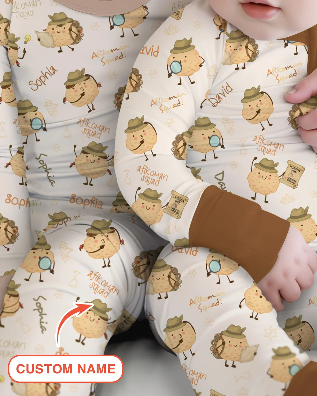 Custom Name Passover Afikoman Bamboo Convertible Zippy