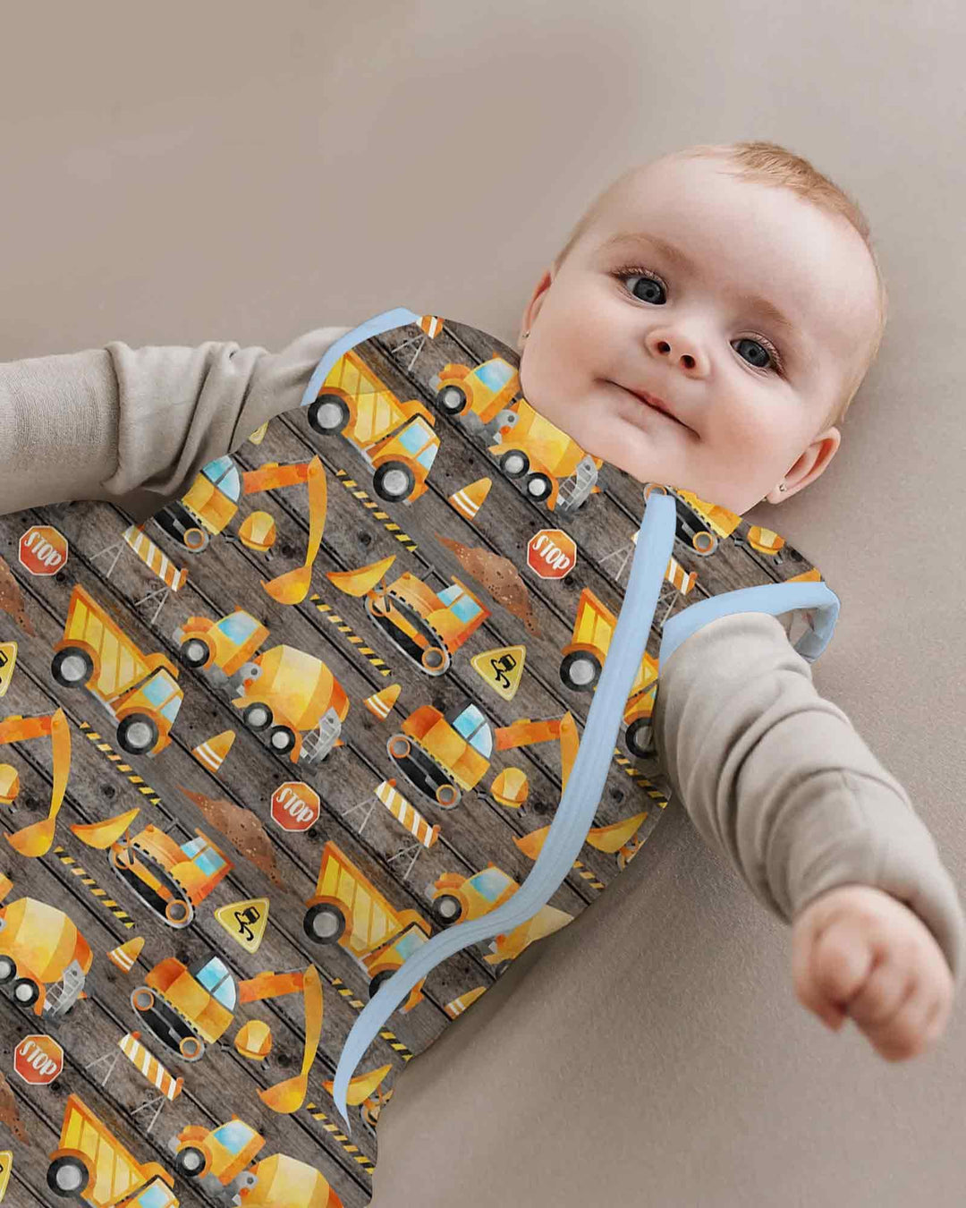 Construction Vehicles Bamboo Sleep Bag