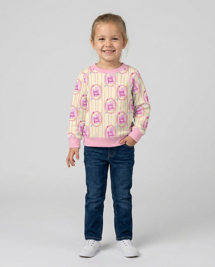 Custom Grade School Sweetie Bamboo Crewneck Sweatshirt