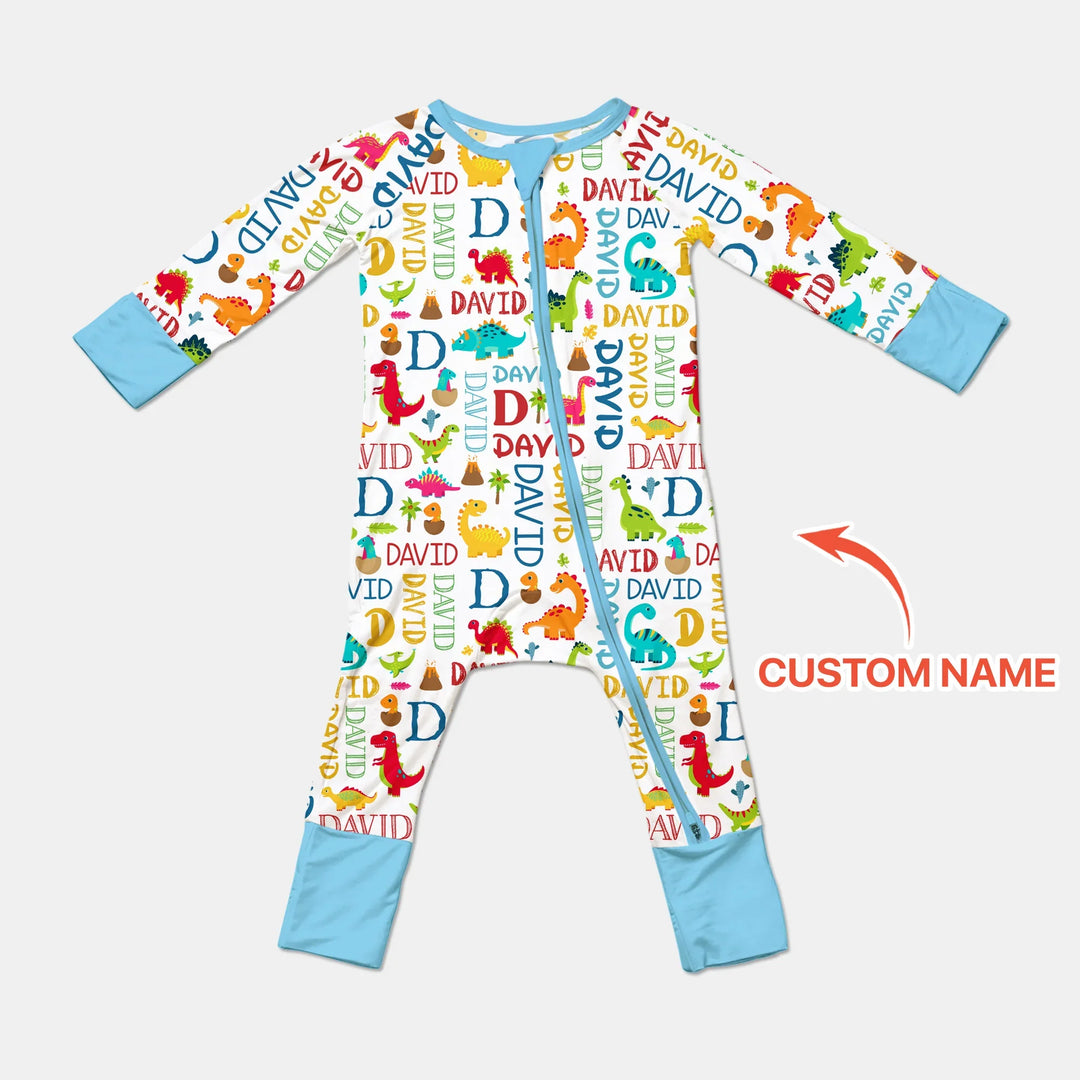 Personalized Fantasy Dinosaur Word Bamboo Convertible Zippy