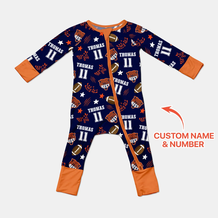 Custom Name Football Good Better Best Bamboo Convertible Zippy