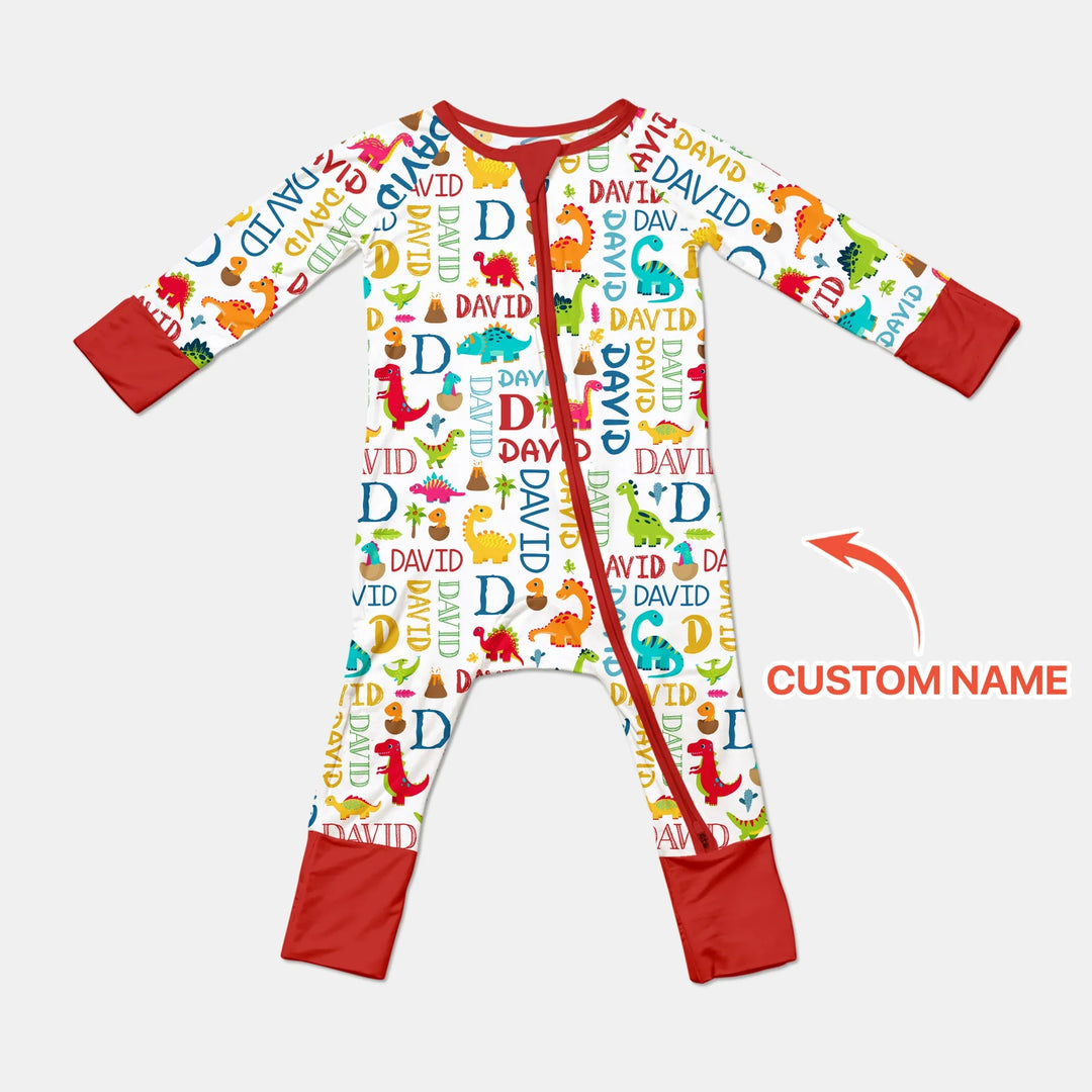 Personalized Fantasy Dinosaur Word Bamboo Convertible Zippy