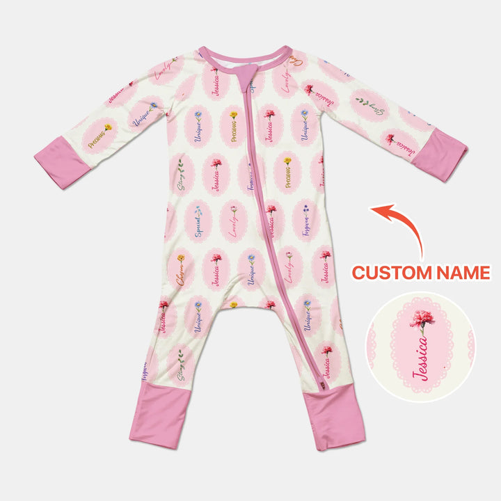 God Says I Am Birthmonth Flowers Custom Name Bamboo Convertible Zippy