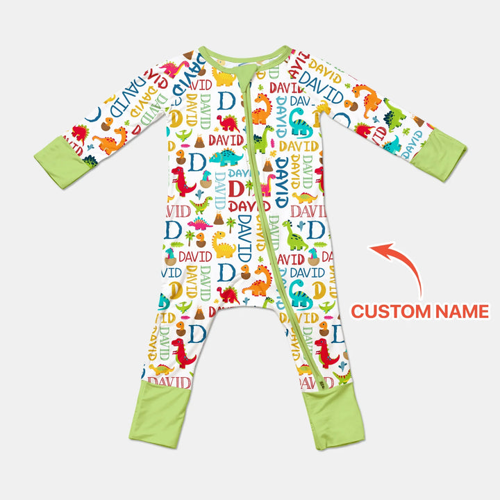 Personalized Fantasy Dinosaur Word Bamboo Convertible Zippy