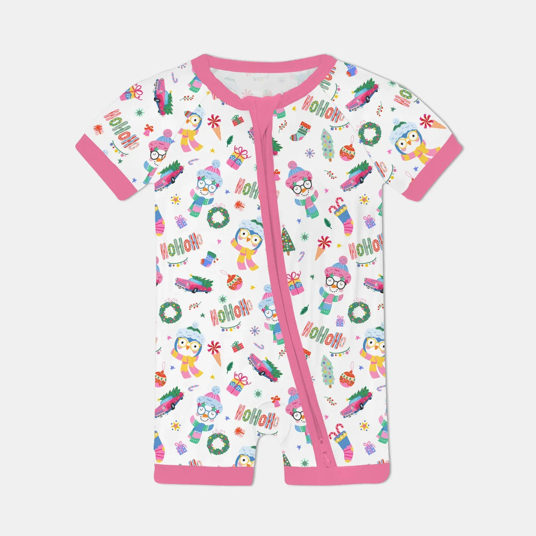 Bright Christmas Bamboo Shorty Zippy