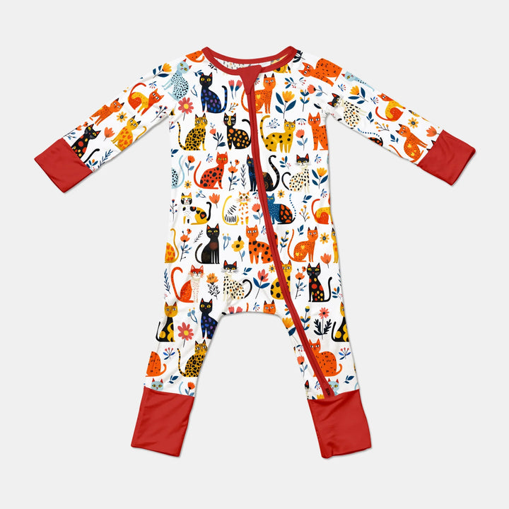 Whimsy Woodland Cats Bamboo Convertible Zippy
