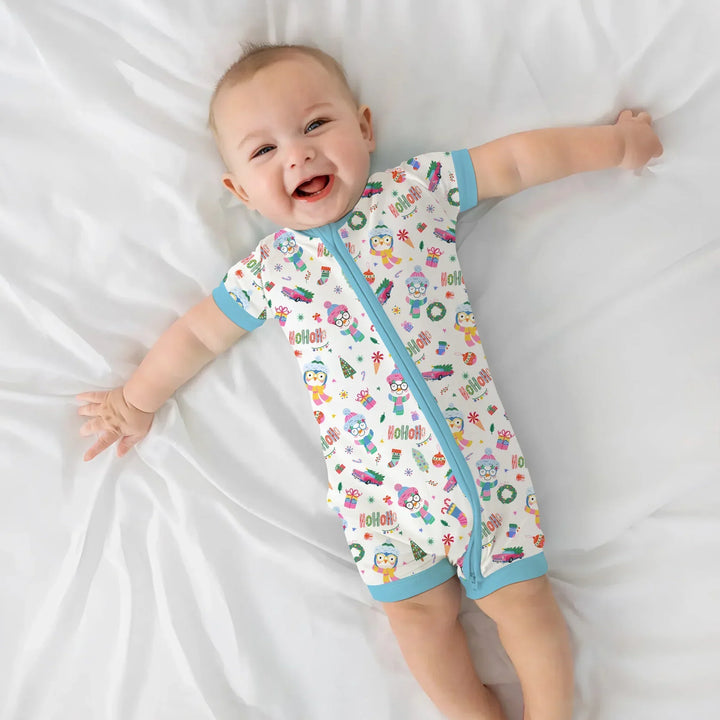 Bright Christmas Bamboo Shorty Zippy
