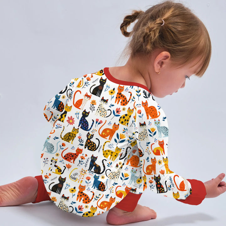 Whimsy Woodland Cats Bamboo Convertible Zippy