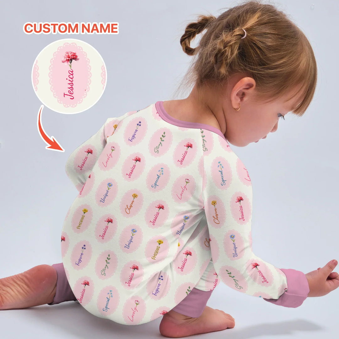 God Says I Am Birthmonth Flowers Custom Name Bamboo Convertible Zippy