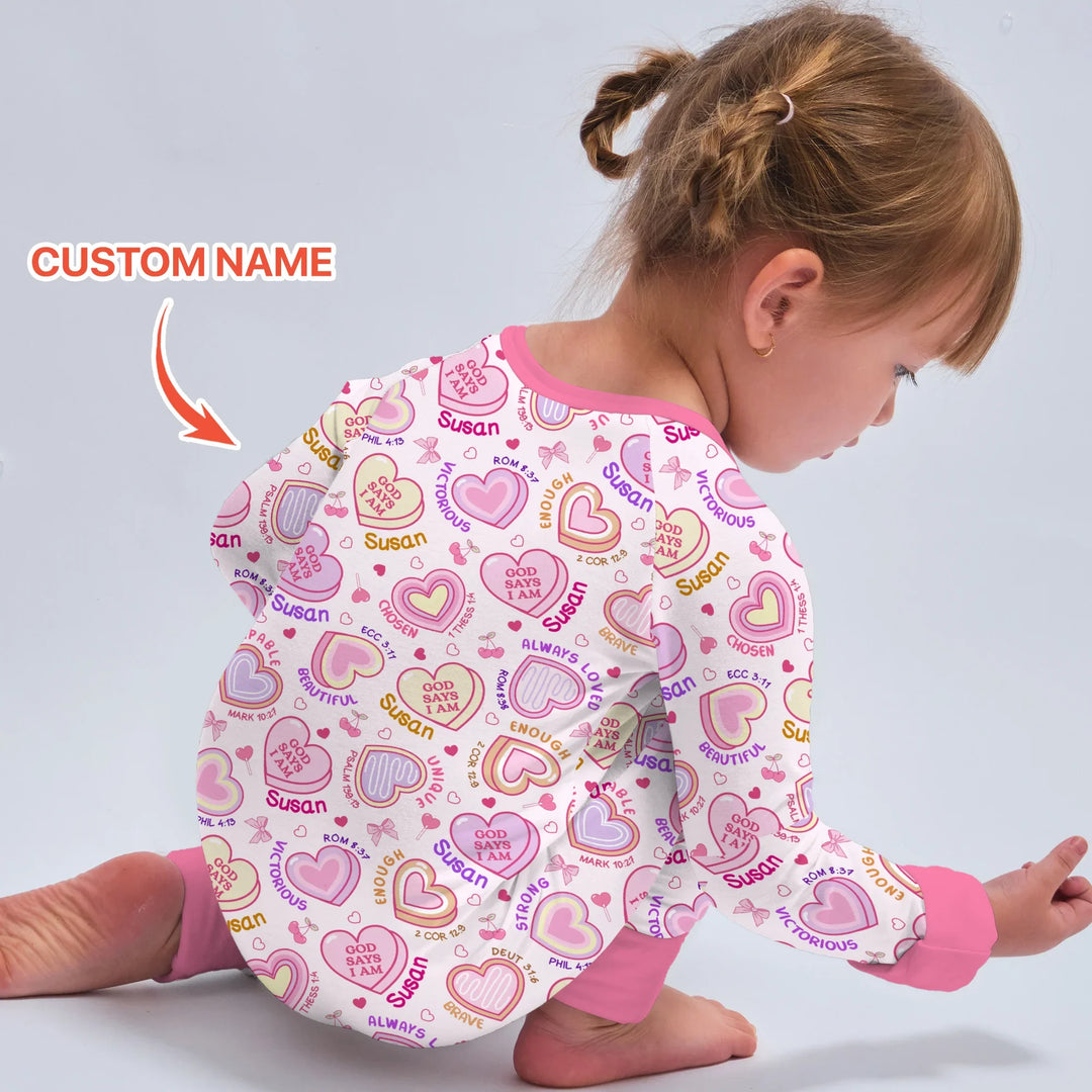 God Says I Am Sweet Heart Matching Mommy & Baby Bamboo Convertible Zippy