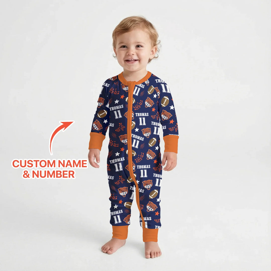 Custom Name Football Good Better Best Bamboo Convertible Zippy