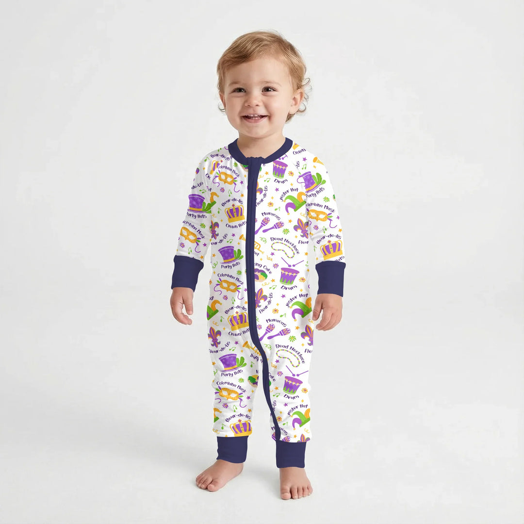 Mardi Gras Family Matching Bamboo Convertible Zippy
