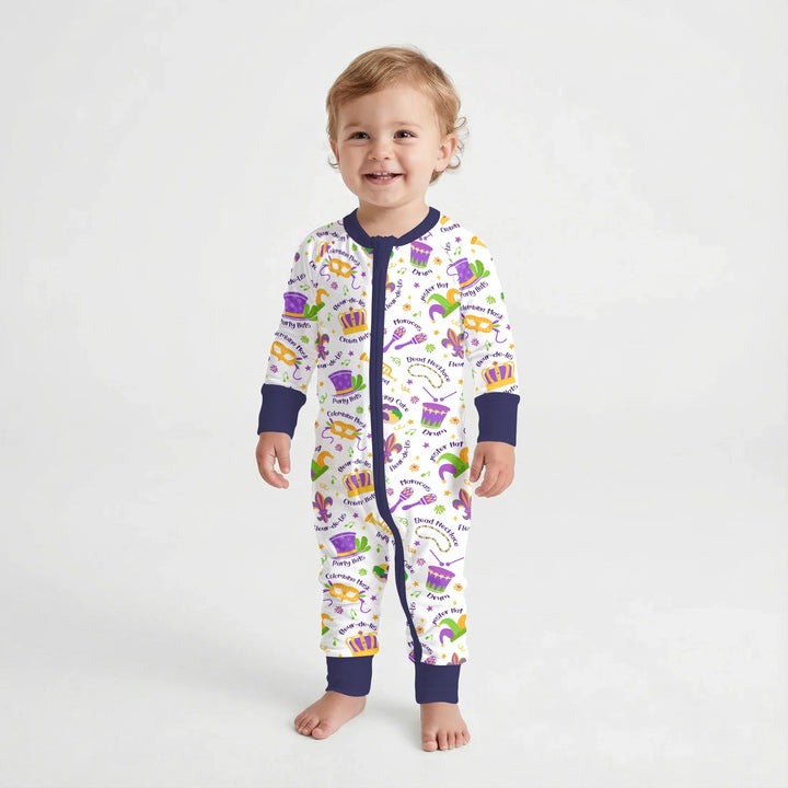 Mardi Gras Family Matching Bamboo Convertible Zippy