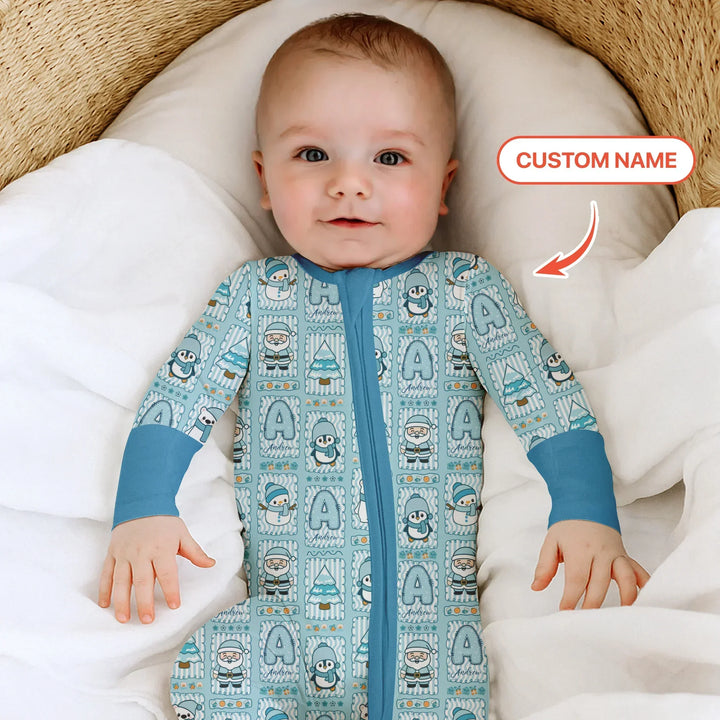 Custom Name Winter Wonderland Bamboo Convertible Zippy