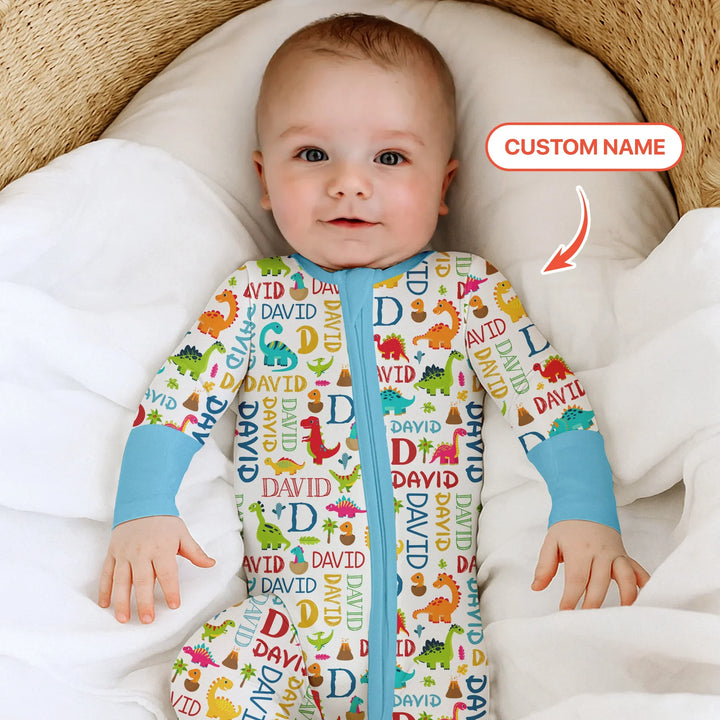 Personalized Fantasy Dinosaur Word Bamboo Convertible Zippy