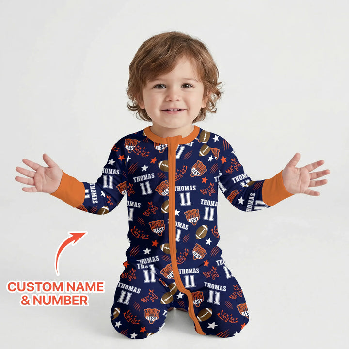 Custom Name Football Good Better Best Bamboo Convertible Zippy