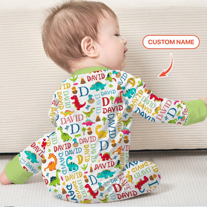 Personalized Fantasy Dinosaur Word Bamboo Convertible Zippy