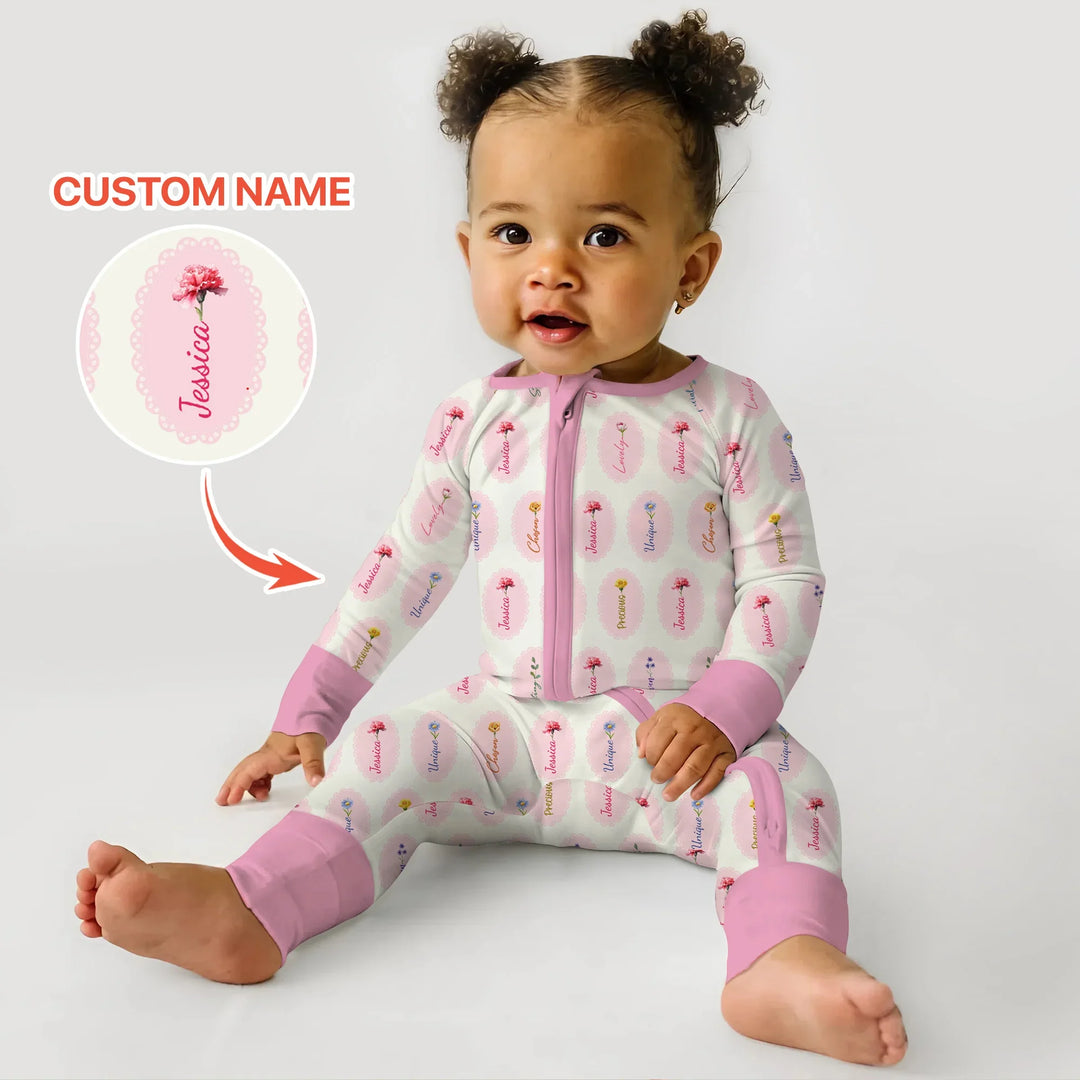 God Says I Am Birthmonth Flowers Custom Name Bamboo Convertible Zippy