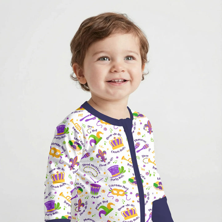 Mardi Gras Family Matching Bamboo Convertible Zippy