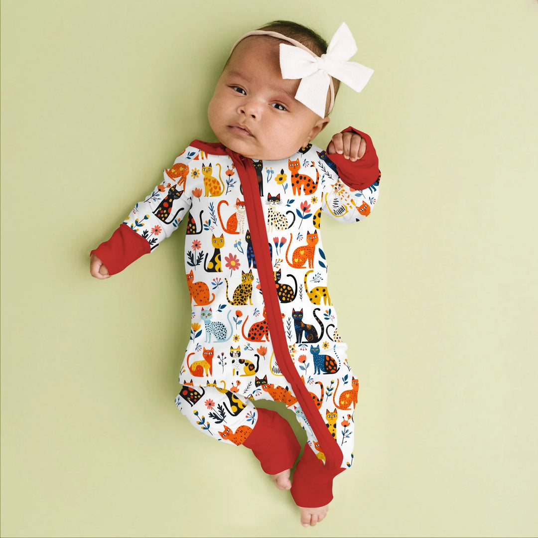Whimsy Woodland Cats Bamboo Convertible Zippy