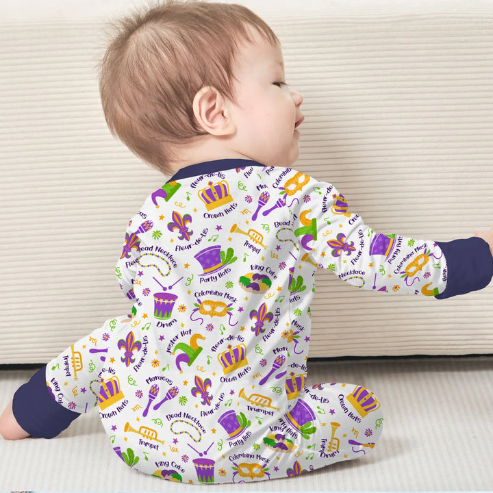 Mardi Gras Family Matching Bamboo Convertible Zippy