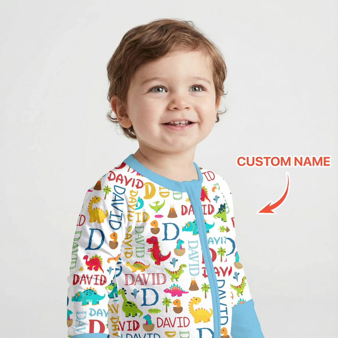 Personalized Fantasy Dinosaur Word Bamboo Convertible Zippy