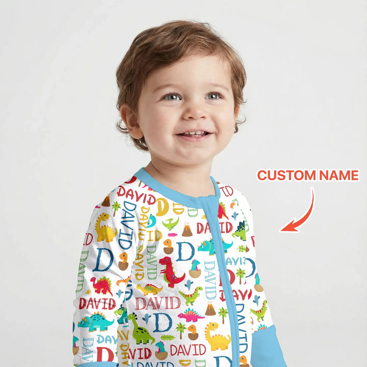 Personalized Fantasy Dinosaur Word Bamboo Convertible Zippy