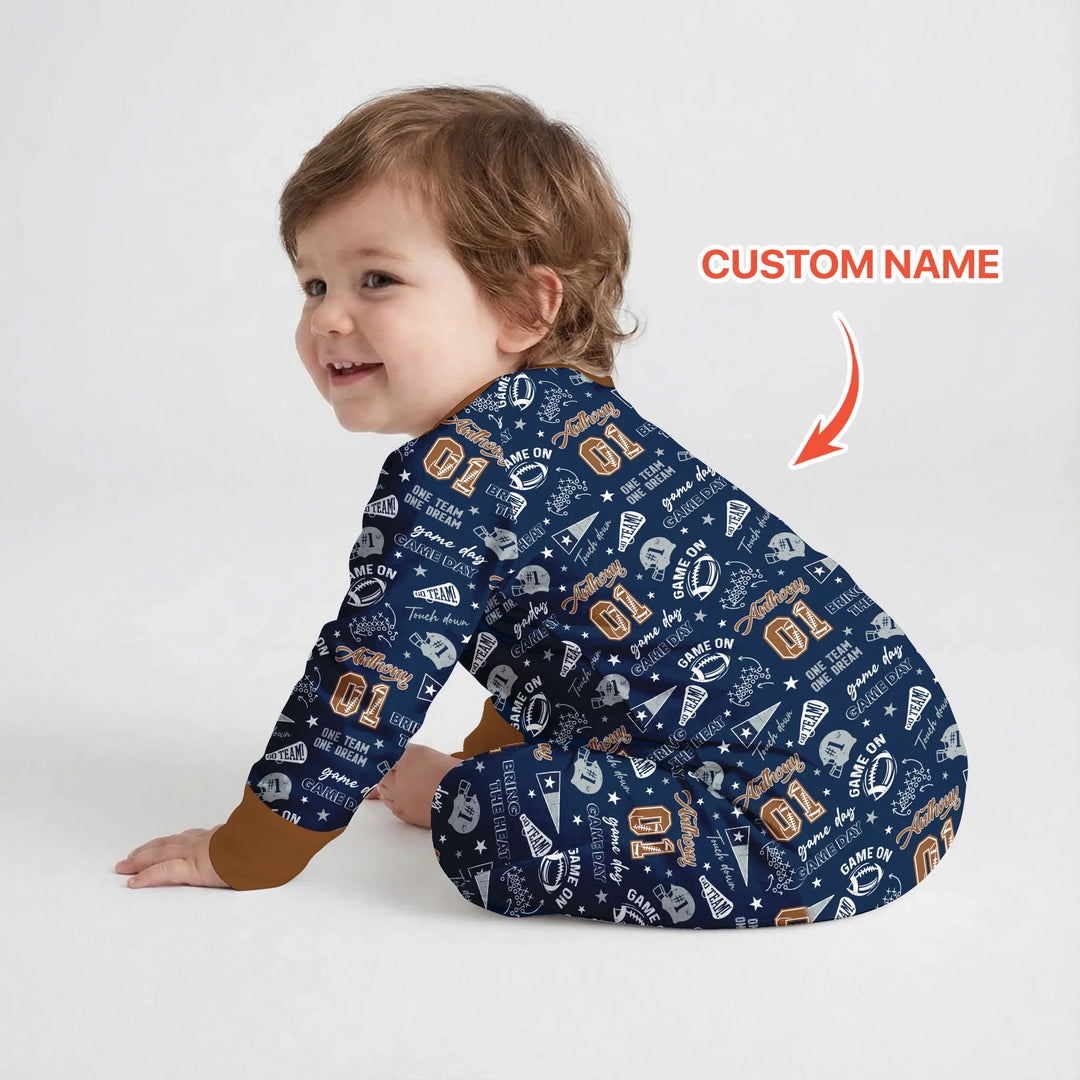 Custom Name Football Game Day Bamboo Convertible Zippy