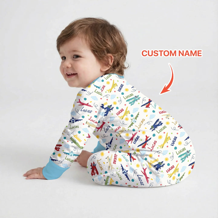 Custom Name Air Transport Bamboo Convertible Zippy