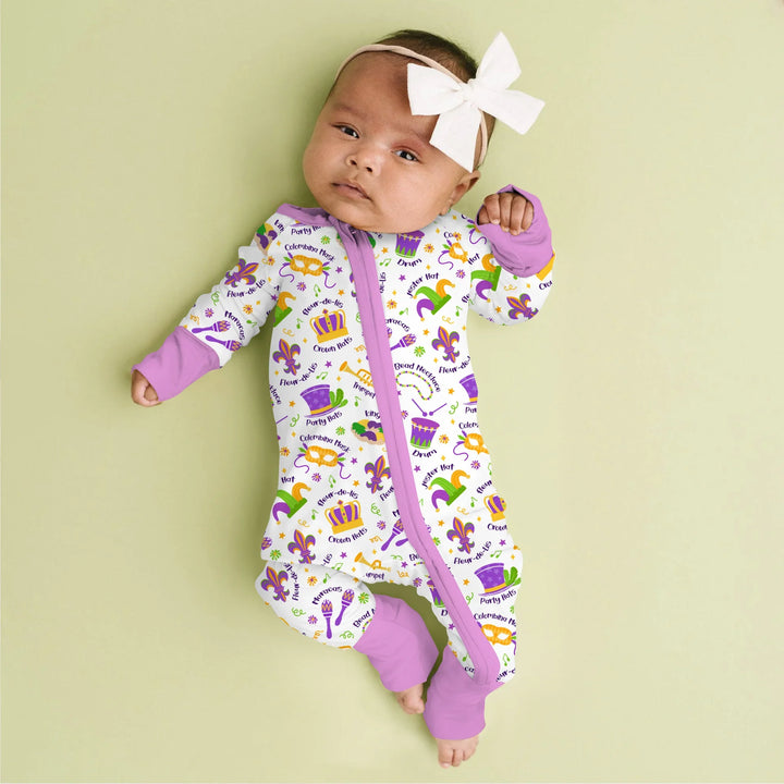 Mardi Gras Family Matching Bamboo Convertible Zippy