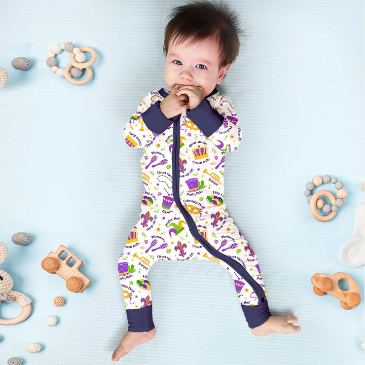 Mardi Gras Family Matching Bamboo Convertible Zippy