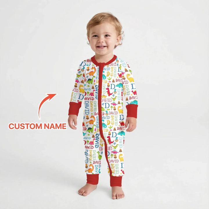Personalized Fantasy Dinosaur Word Bamboo Convertible Zippy