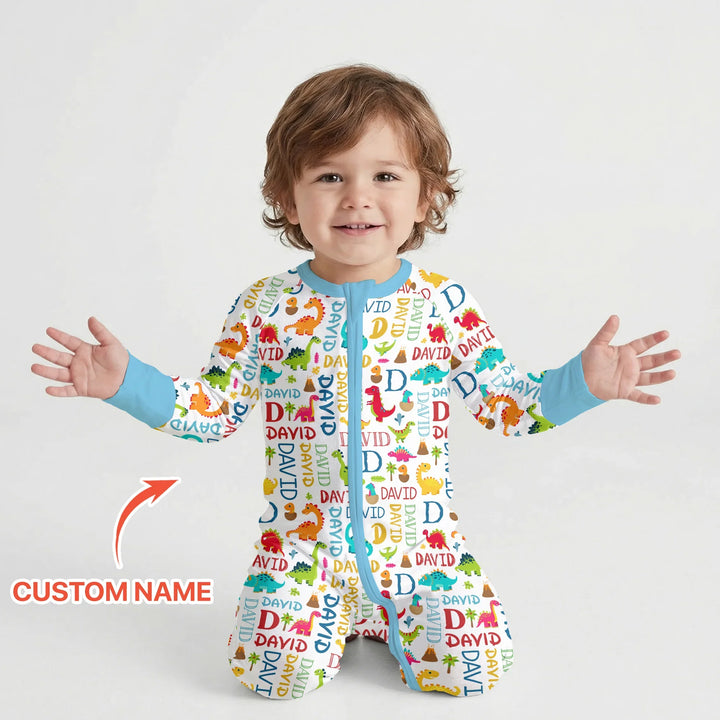Personalized Fantasy Dinosaur Word Bamboo Convertible Zippy